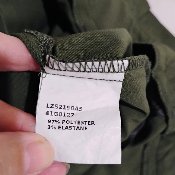 Olive High Waist Women's Shorts - Picture 8 of 10